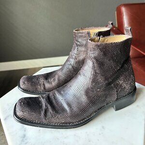 Kenneth Cole Vintage Snakeskin Boots | Brown